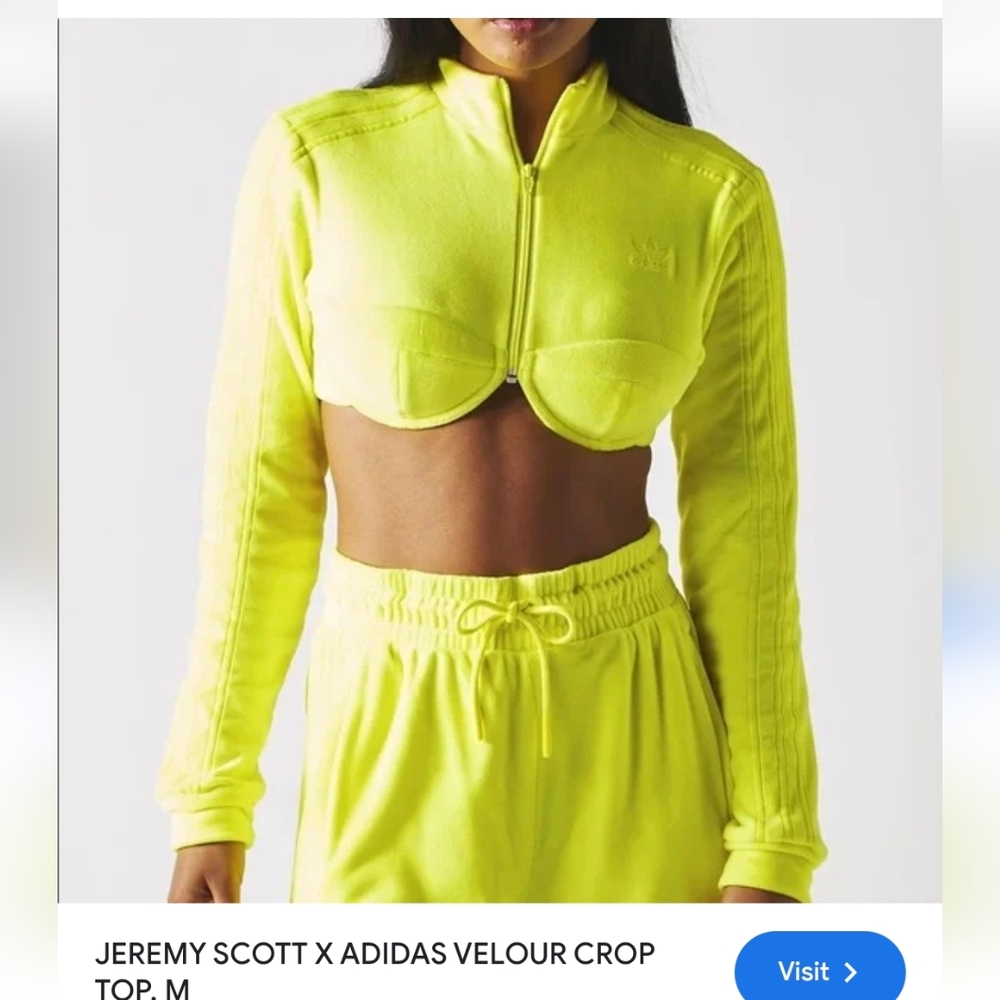 Jeremy Scott x Adidas velour crop top